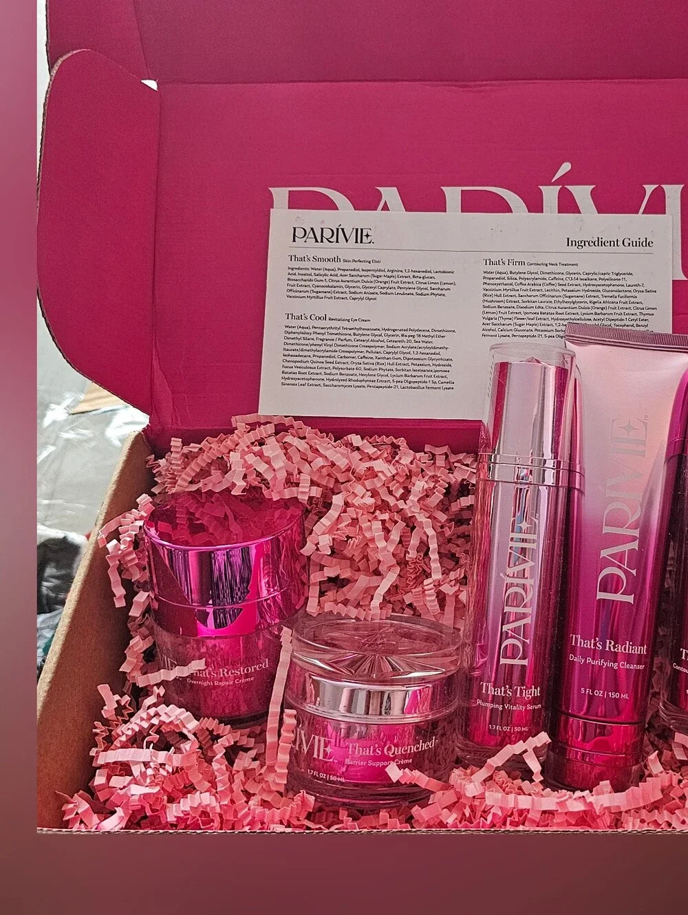 PARÍVIE Paris Hilton 6 Pc Full Size Skincare Gift Set New $449 Value